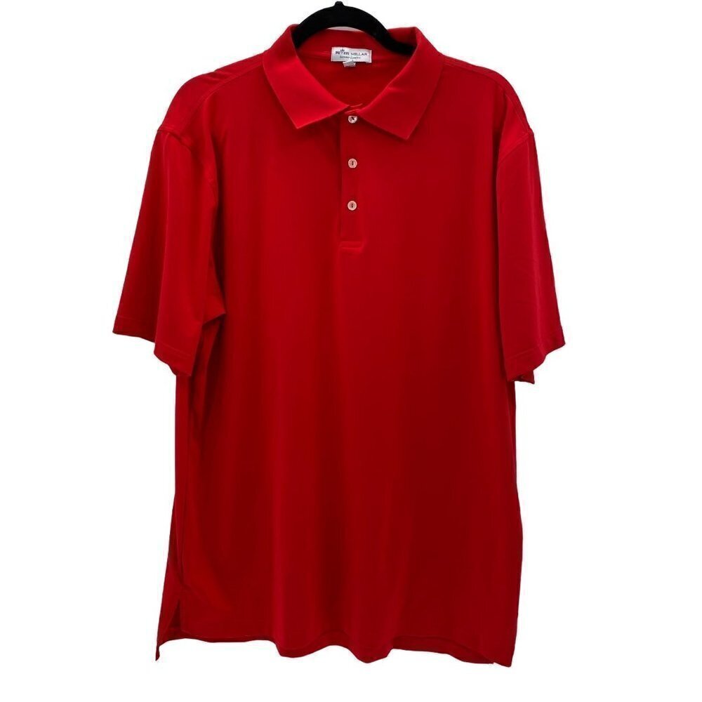 Peter Millar Summer Comfort Red Polo Shirt Men's Size Large